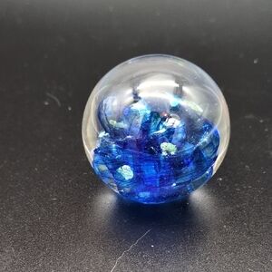 Blue Glass Sphere Paperweight